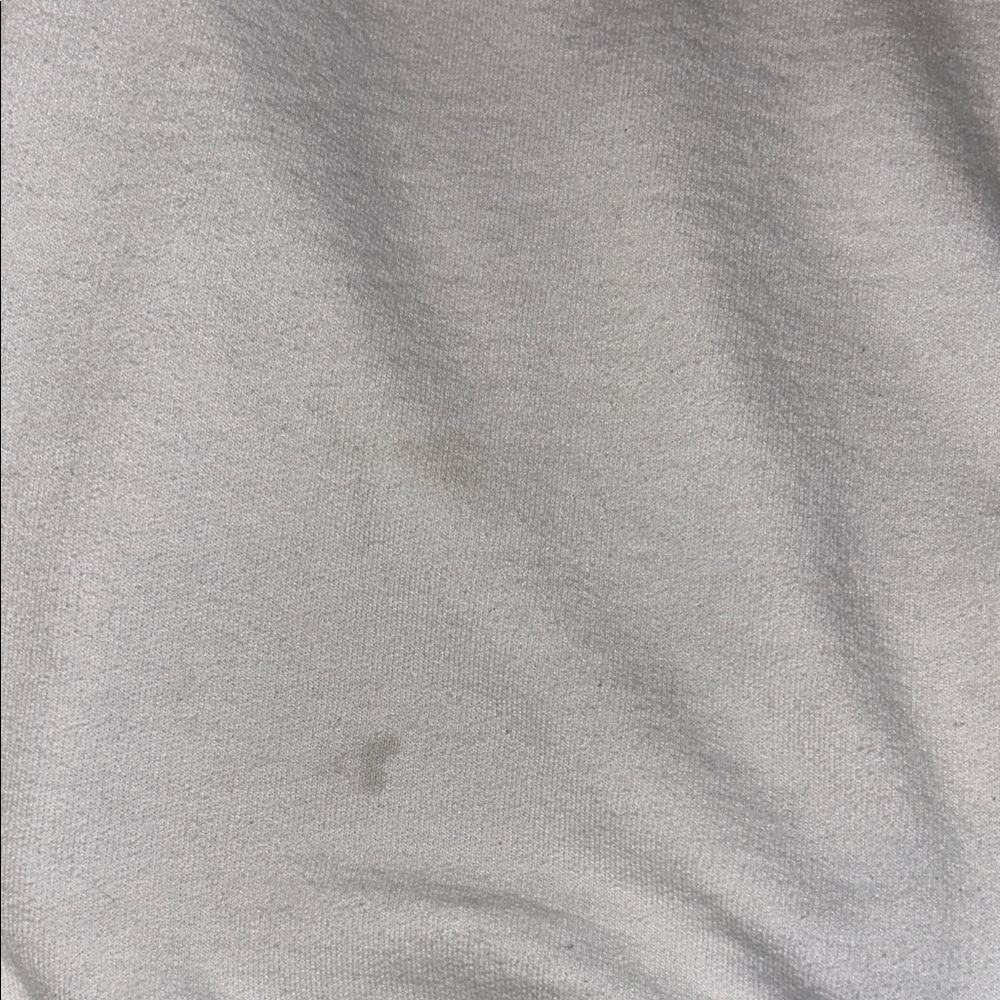 Nike White Crewneck Sweatshirt with Blue Stitch and Navy Swoosh - Picture 3 of 4